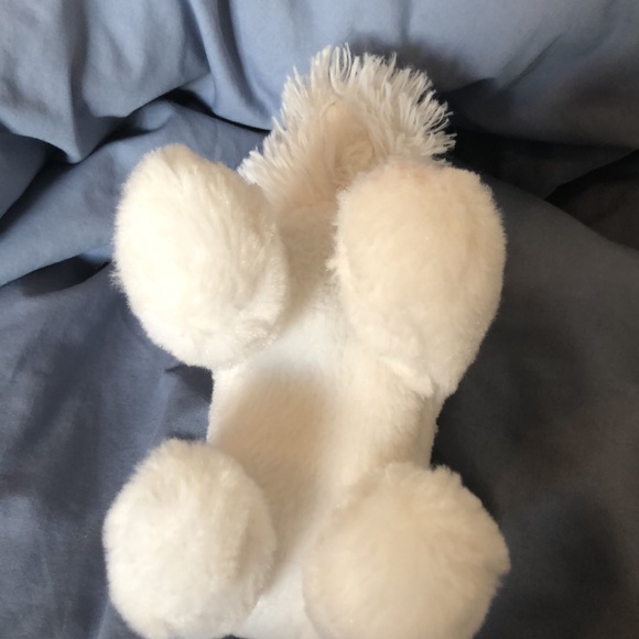 Small white dog Plushie with pink bow - Picture 4 of 4